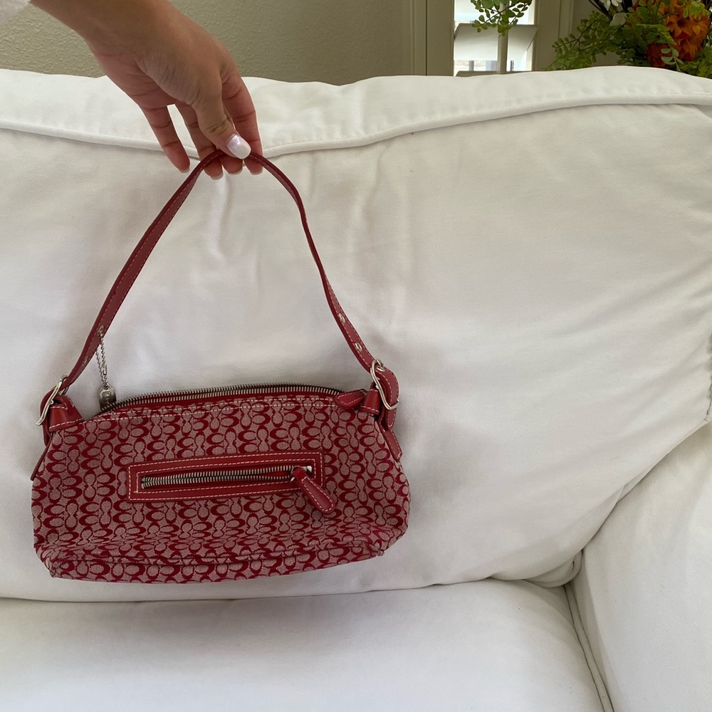 Authentic mini coach shoulder bag